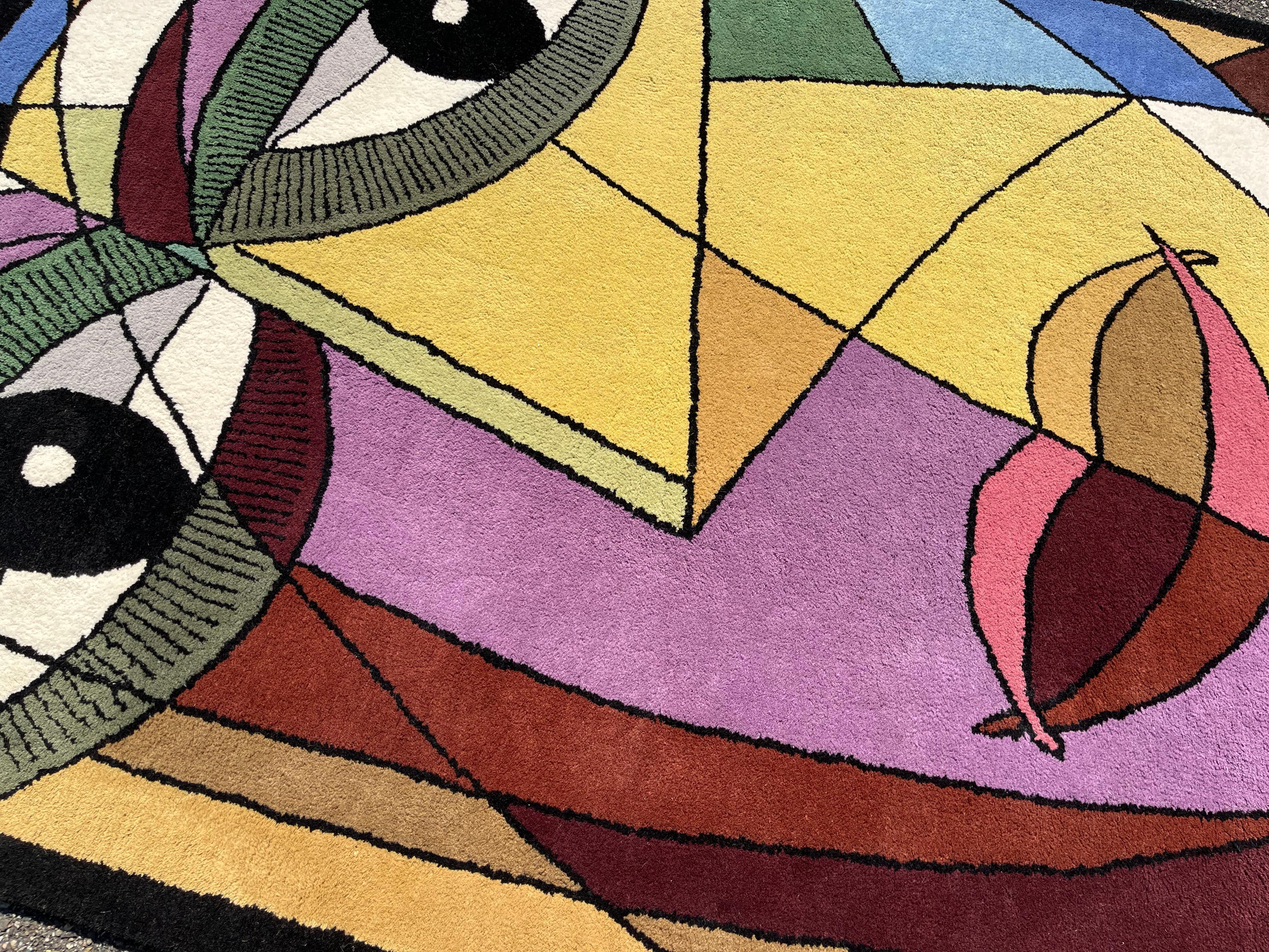 Kunstteppich nach Pablo Picasso, Stil des Kubismus (Niederländisch) im Angebot