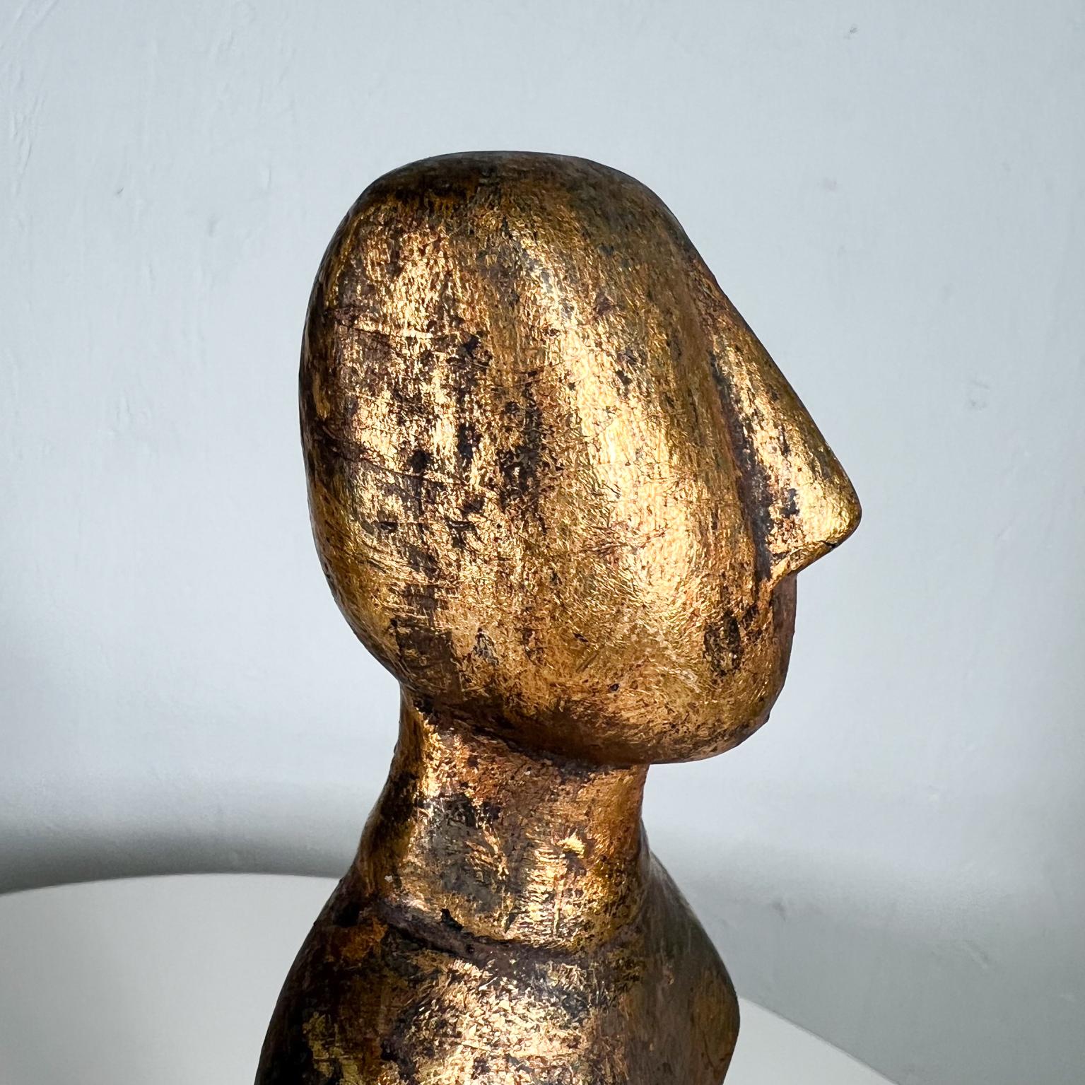 Art Sculpture Golden Oscar Cycladic Figurine For Sale 2