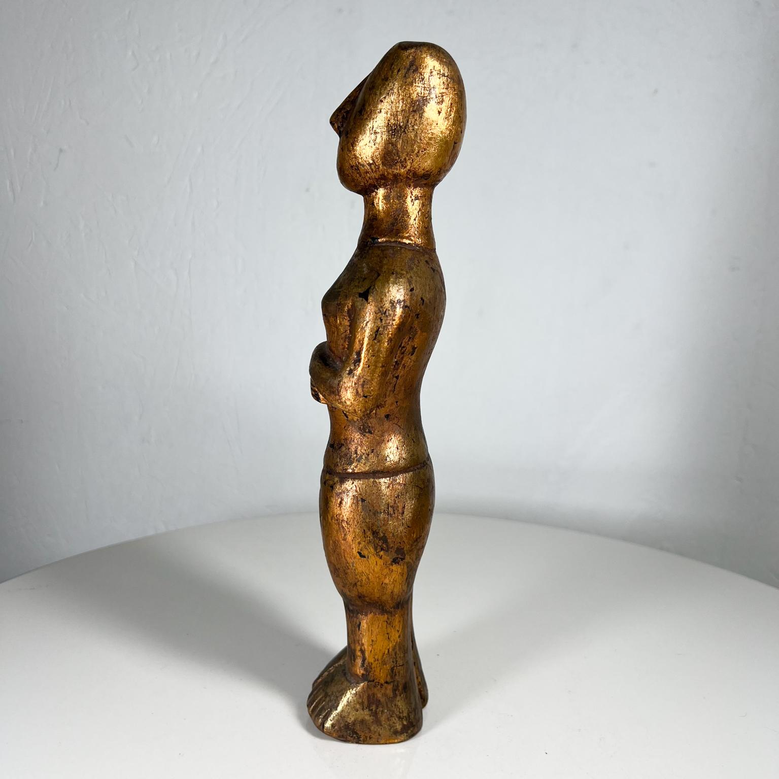 Mid-Century Modern Art Sculpture Golden Oscar Cycladic Figurine For Sale