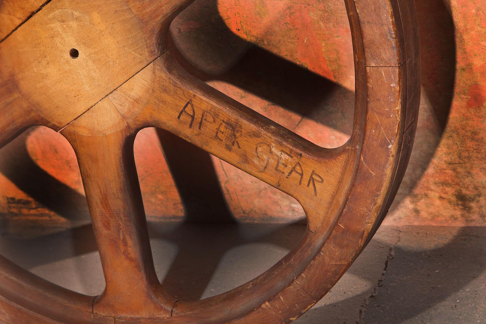 Wood Art Sculpture Wheel by Robert Loughlin '1949 – 2011' For Sale