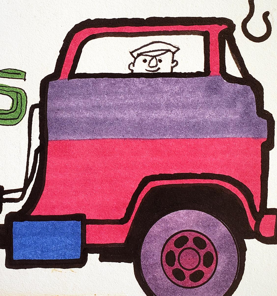 The Cub Book of Trucks. Title Page - Painting by Art Seiden
