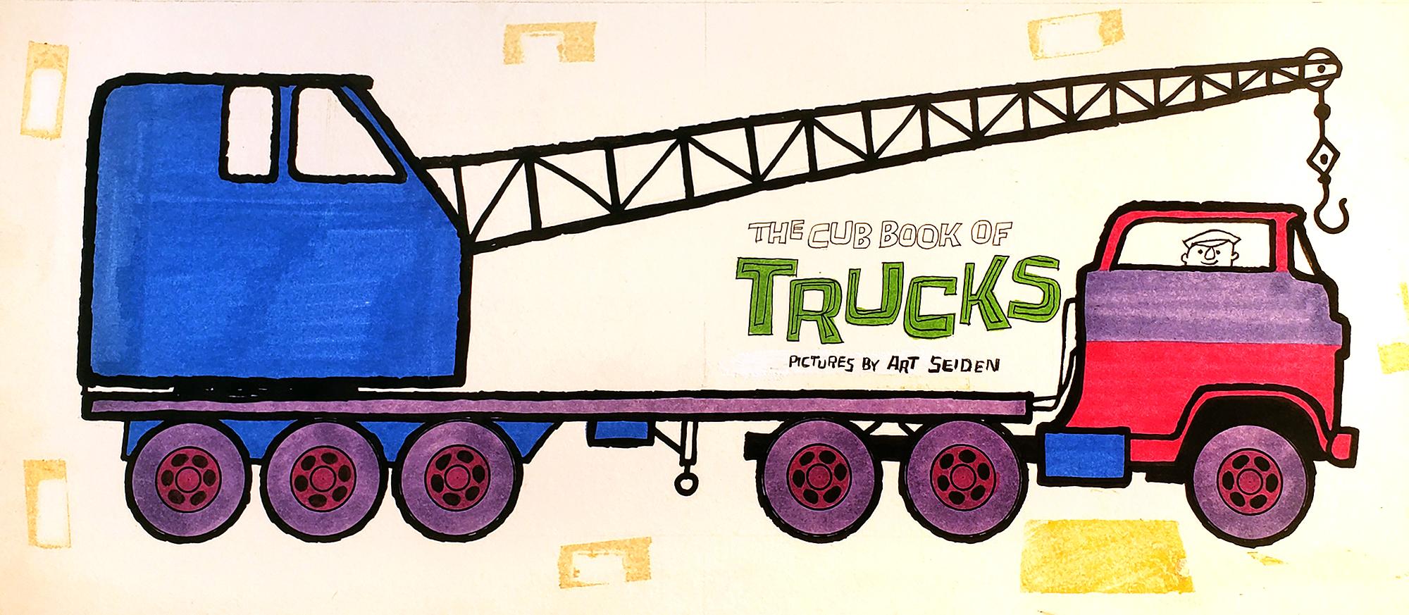 Art Seiden Figurative Painting - The Cub Book of Trucks. Title Page