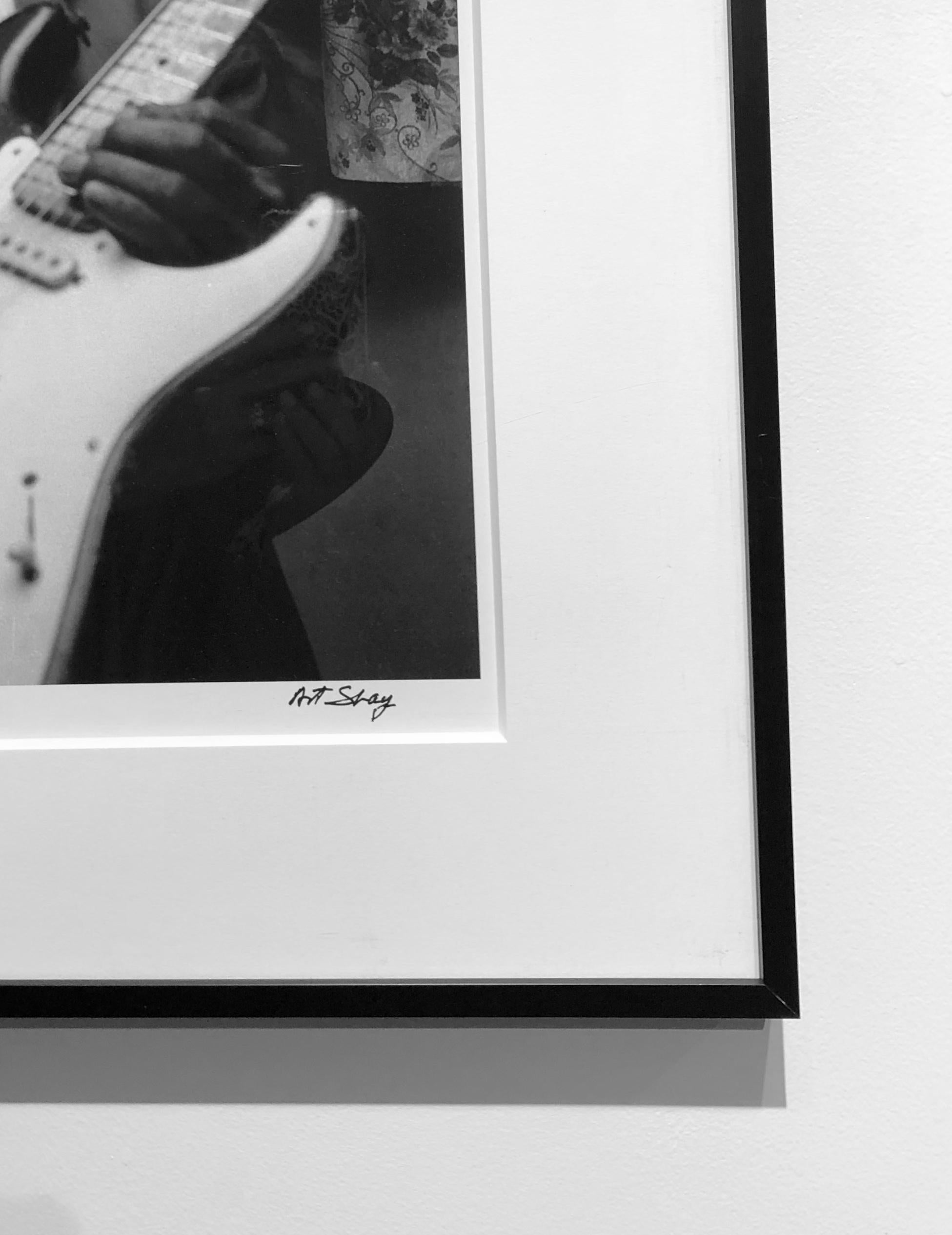 Blues Guitarist, Buddy Guy, 1966, Playing Guitar, Framed Photograph by Art Shay For Sale 1