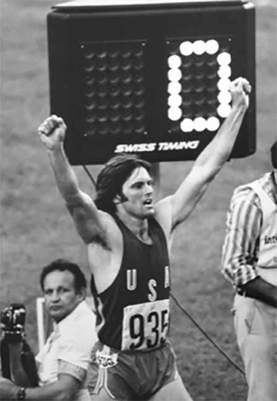 Caitlyn Bruce Jenner, Montreal Olympics, 1976, Black and White Photograph Framed