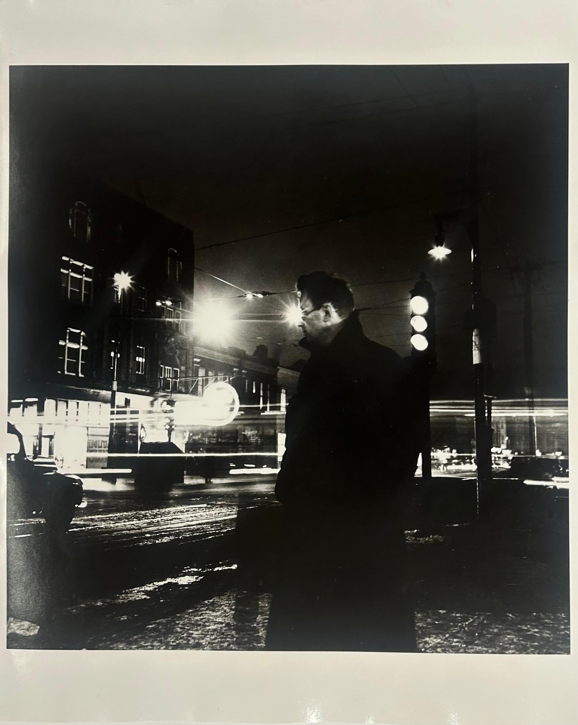 Art Shay Figurative Photograph - Damen and Division Street circa 1949, Photo Signed