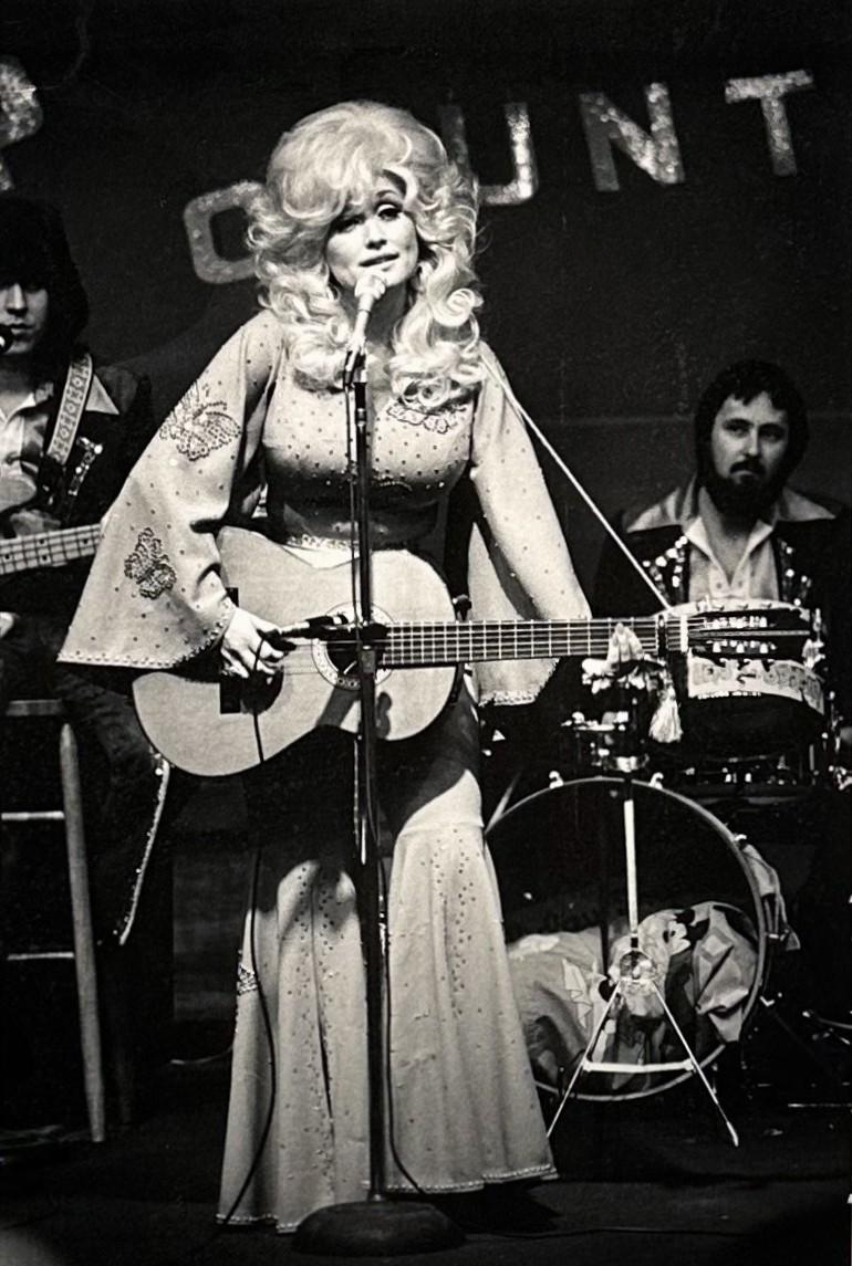 Dolly Immortalized, Vintage Black and White Photo, 1976, Signed and Framed 1