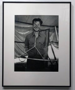 Eyeball Freak, Circus Side Show Curiosity, Silver Gelatin Print, Framed, 1952