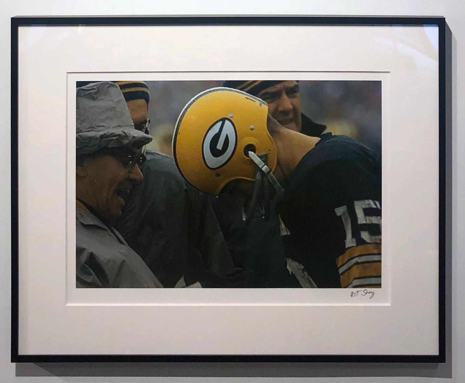 Fallen Starr, 1966, Vince Lombardi Bawling Out Bart Starr, Green Bay Packers - Photograph by Art Shay