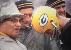 Fallen Starr, Color Photograph of Bart Starr and Vince Lombardi in 1966, Signed