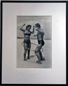 Hula Hoop Couple, 1959, For LIFE Vintage Silver Gelatin Print Signed by Art Shay