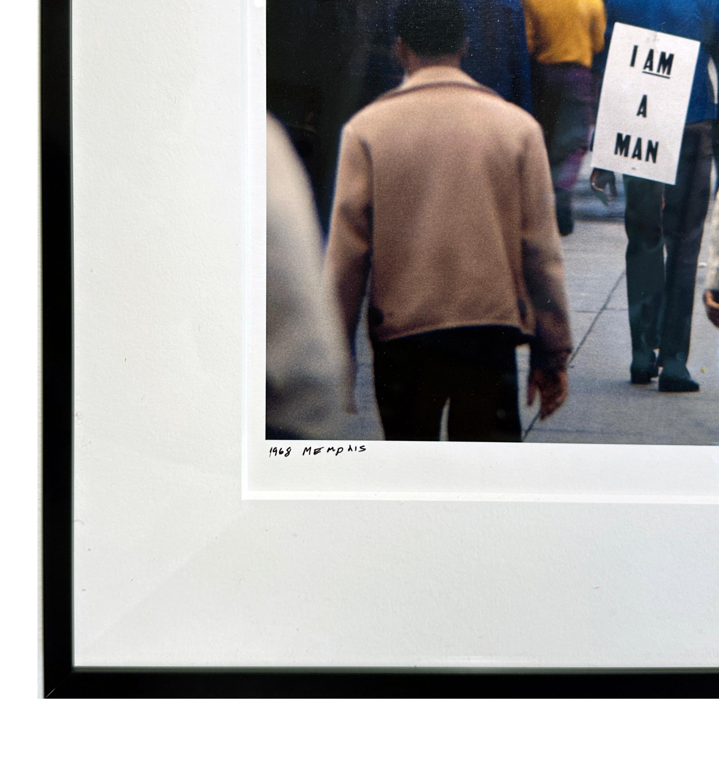 I Am A Man - Color Signed Photograph, 1968 Memphis Sanitation Worker Protest For Sale 1