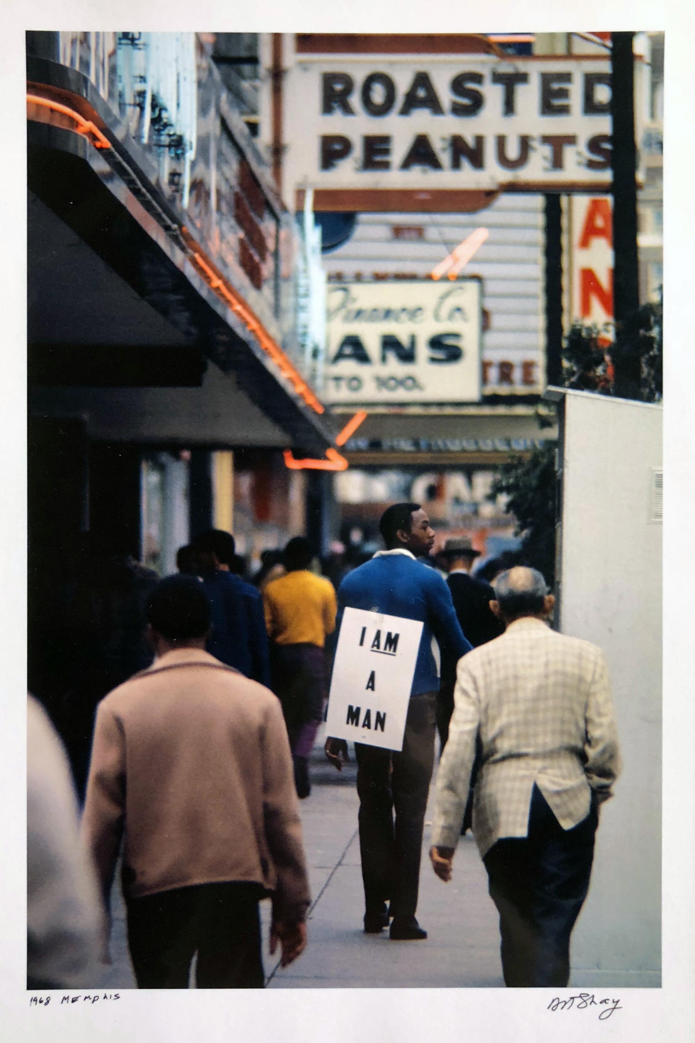 I Am A Man - Color Signed Photograph, 1968 Memphis Sanitation Worker Protest