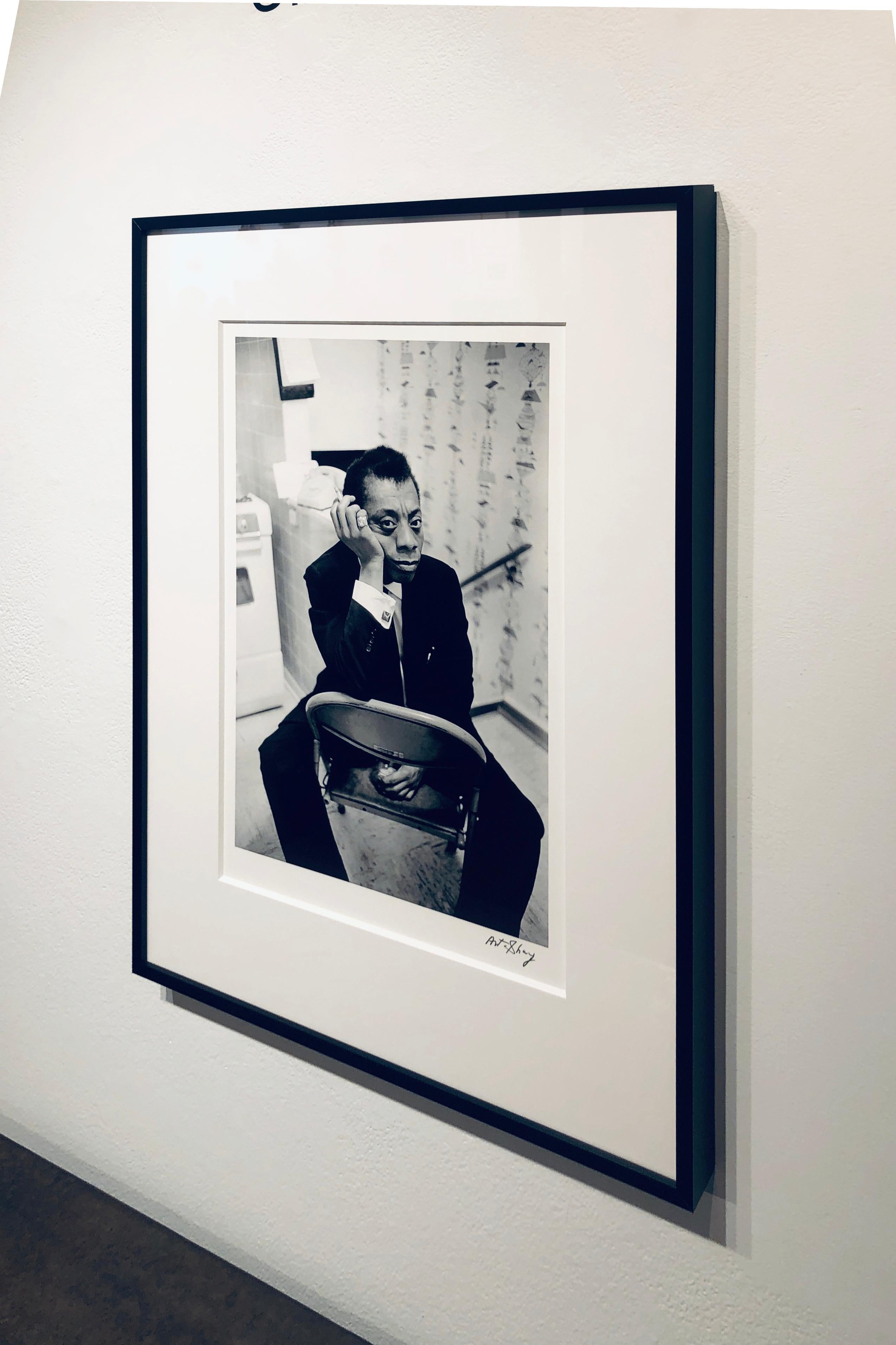 James Baldwin, Deerfield, IL 1959, Deerfield Integration Rally - Gray Black and White Photograph by Art Shay