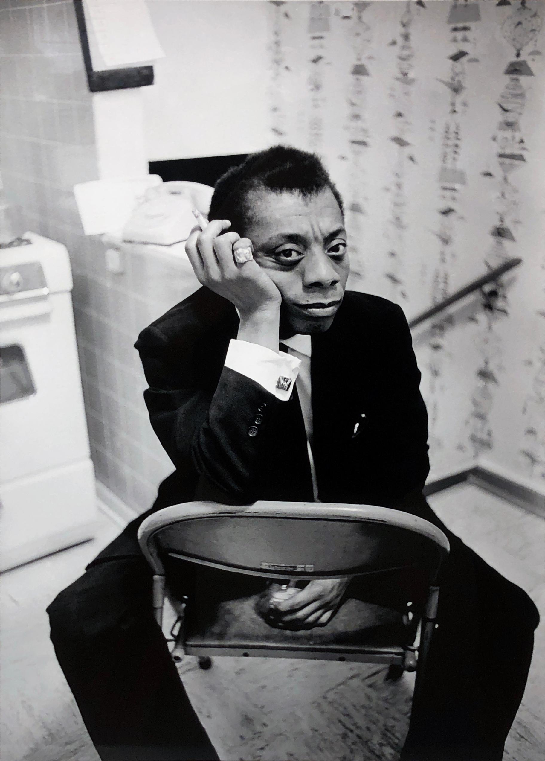 Art Shay Black and White Photograph - James Baldwin, Deerfield, IL 1959, Deerfield Integration Rally