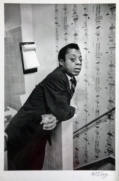 Used James Baldwin Standing, Deerfield, IL 1961, Deerfield Integration Rally