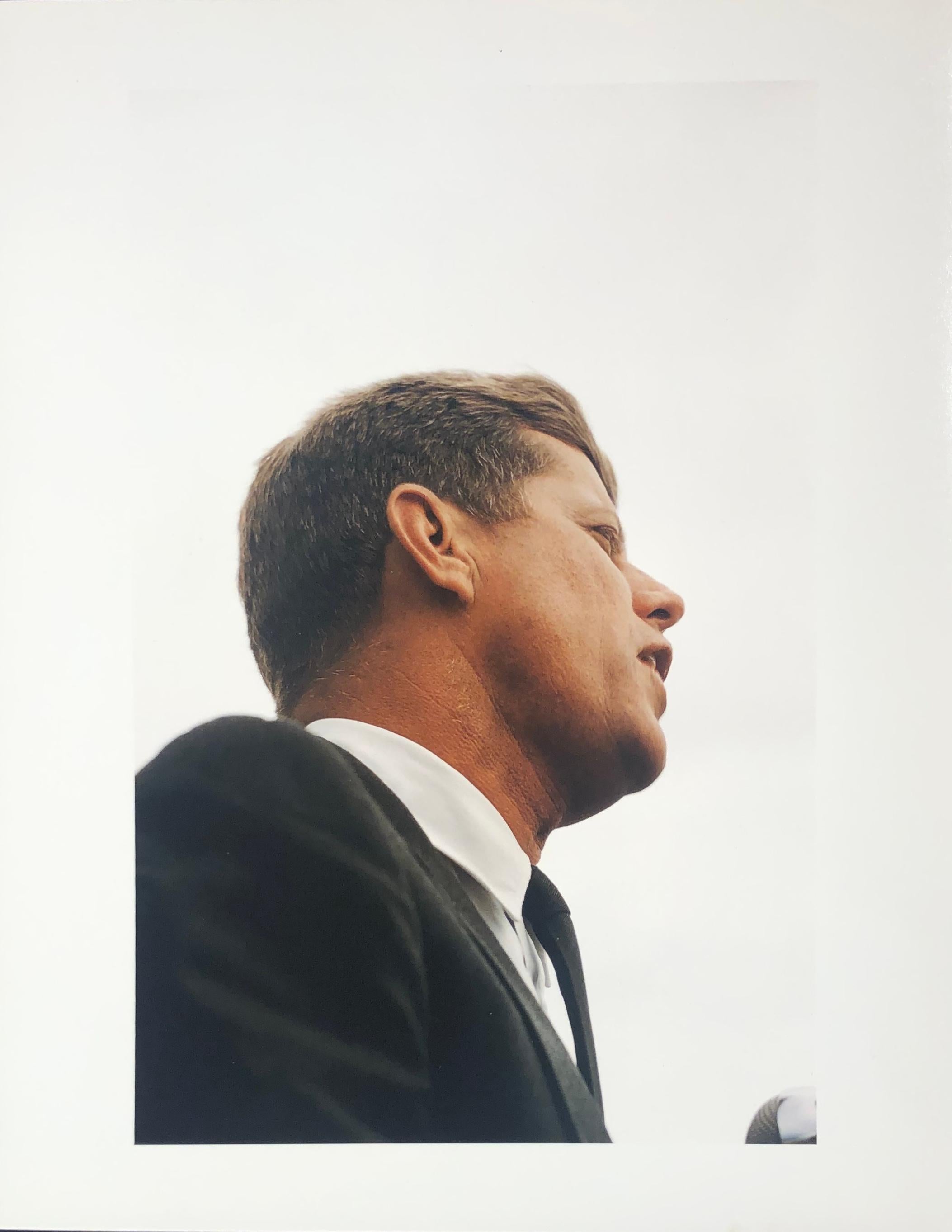 Art Shay Figurative Photograph - JFK in Profile, 1960 - Color Photograph Matted and Framed