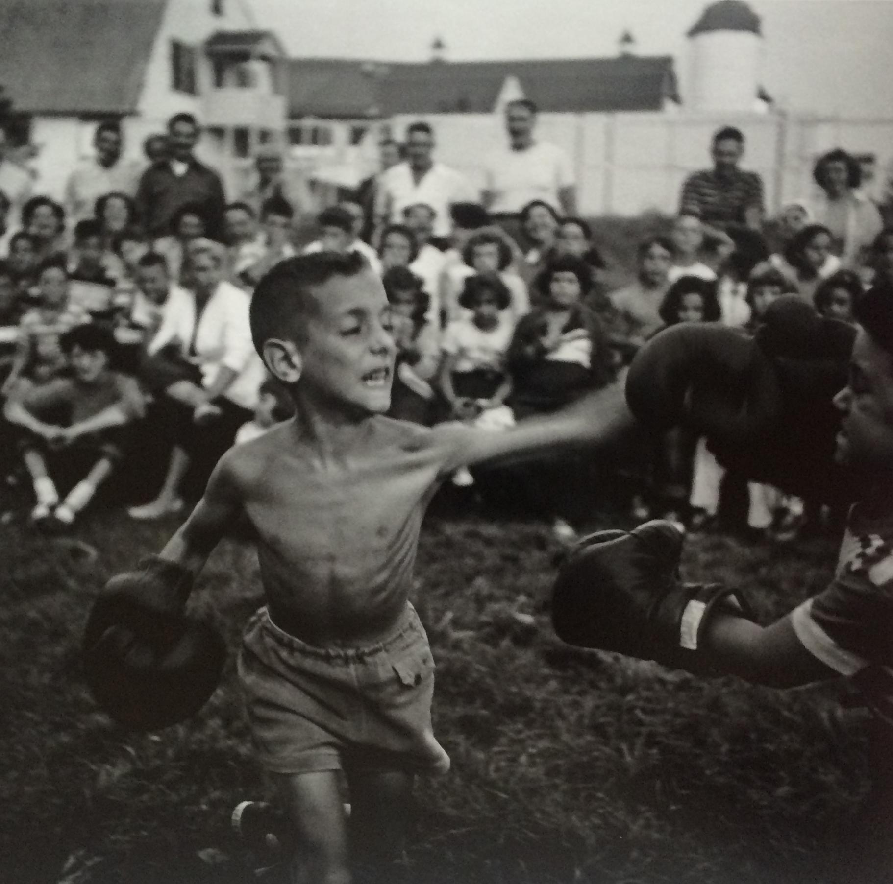 Kid Boxing, 1952, Black and White Photograph by Art Shay, Signed and Framed