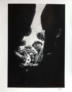 Lombardi Huddle, Green Bay Packer Coach Vince Lombardi 1966 by Art Shay