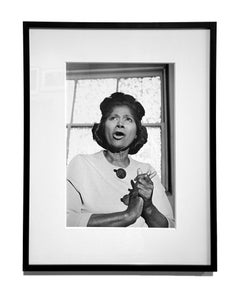 Mahalia Jackson, circa 1959 - Black and White Photograph, Signed and Framed