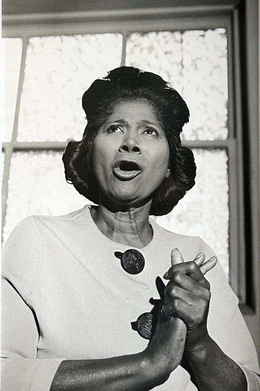 Art Shay Figurative Photograph - Mahalia Jackson, circa 1959 - Black and White Photograph, Signed and Framed