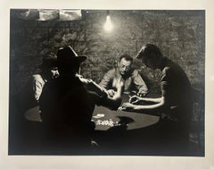 L'uomo dal braccio d'oro - tavolo da poker con Algren, 1949 circa, Foto firmata