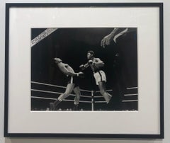 Muhammad Ali TKO Punch vs Alex Miteff, Louisville 1961, Black & White Photo
