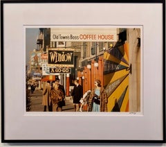 Old Town's Boss Coffee Shop, Chicago 1970, Color Photograph, Signed & Framed