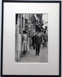 Roma, An Italian Gentleman Enjoying a Beautiful Woman, Black & White Photograph