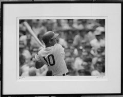 Ron Santo, 1967 - Black and White Baseball Photograph by Art Shay