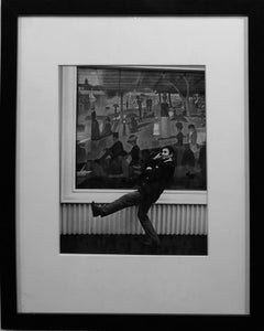 Seurat's A La Grande Jatte w Marcel Marceau, Chicago, 1958, Black & White Photo