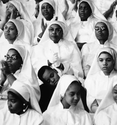 Sleeping with Nuns, 1962, Chicago Muslim Sisters Convention, Black & White Photo