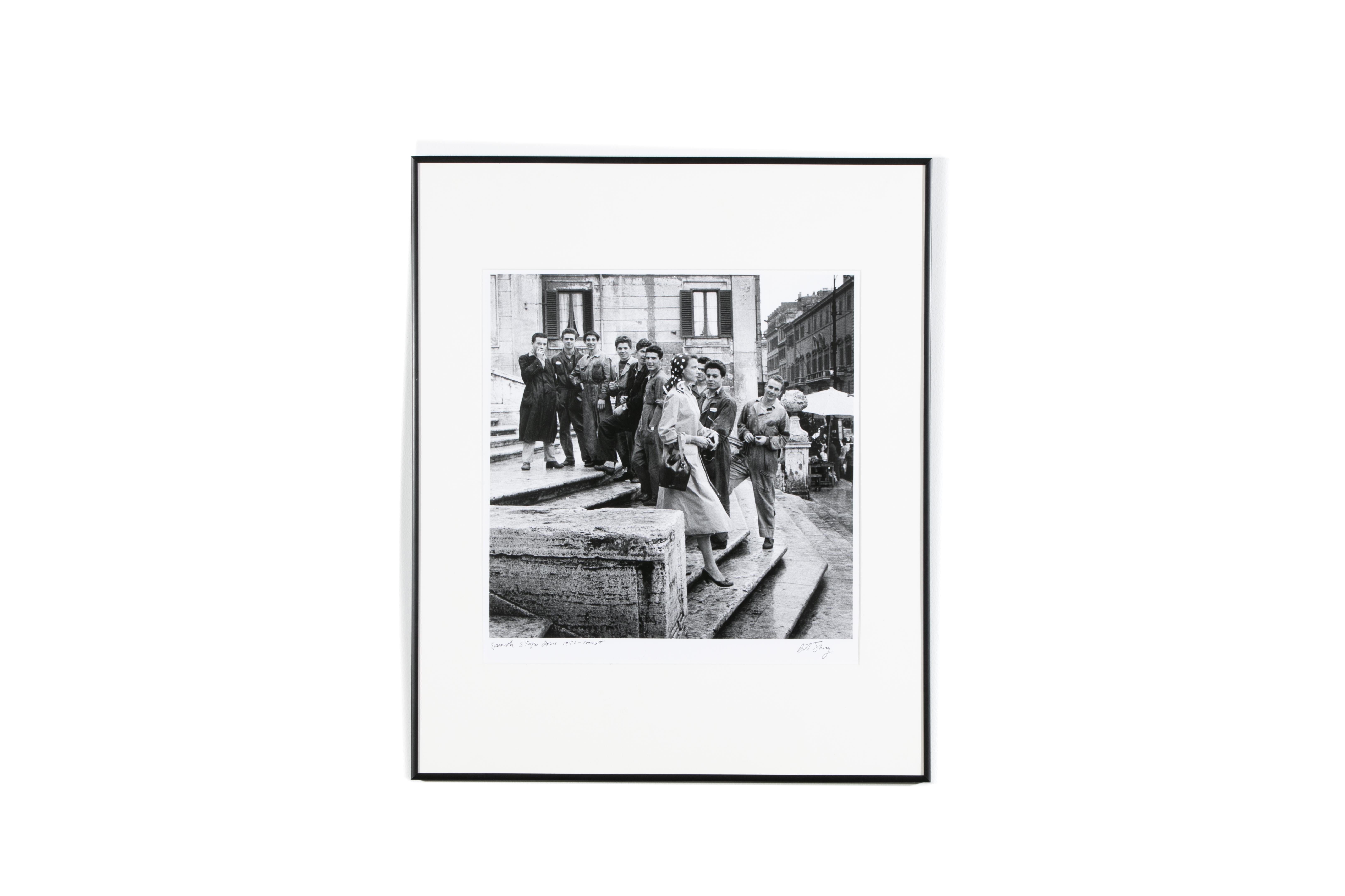 Art Shay Black and White Photograph - Spanish Steps 