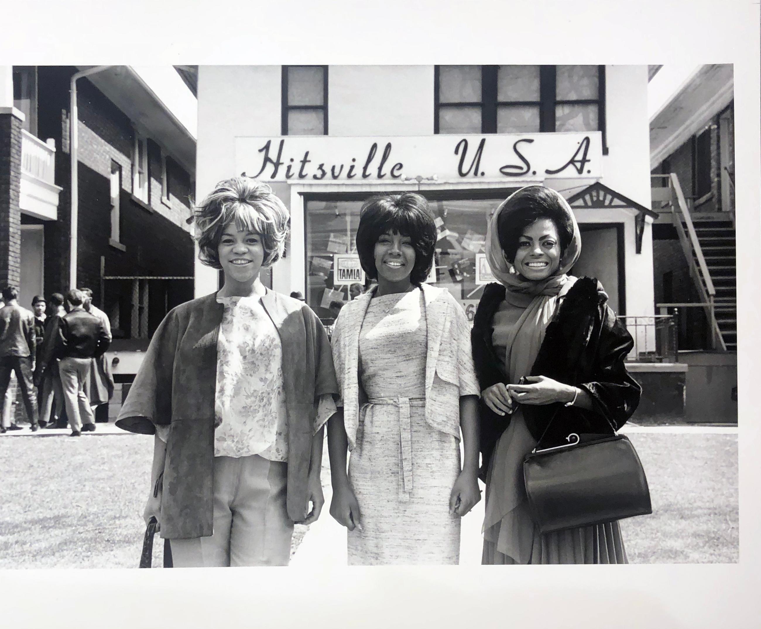 The excitement and innocence is profoundly evident on the faces of Dianna Ross, Mary Wilson and Florence Ballard - AKA The Supremes, in this exemplary photograph taken at the Hitsville Studio, Detroit, Michigan.  The photo is signed by Art Shay on