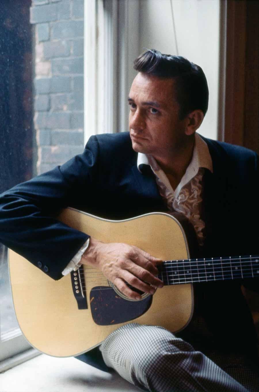 Thirty Seconds with Johnny Cash, Nashville 1961 - Color Archival Print, Framed - Photograph by Art Shay