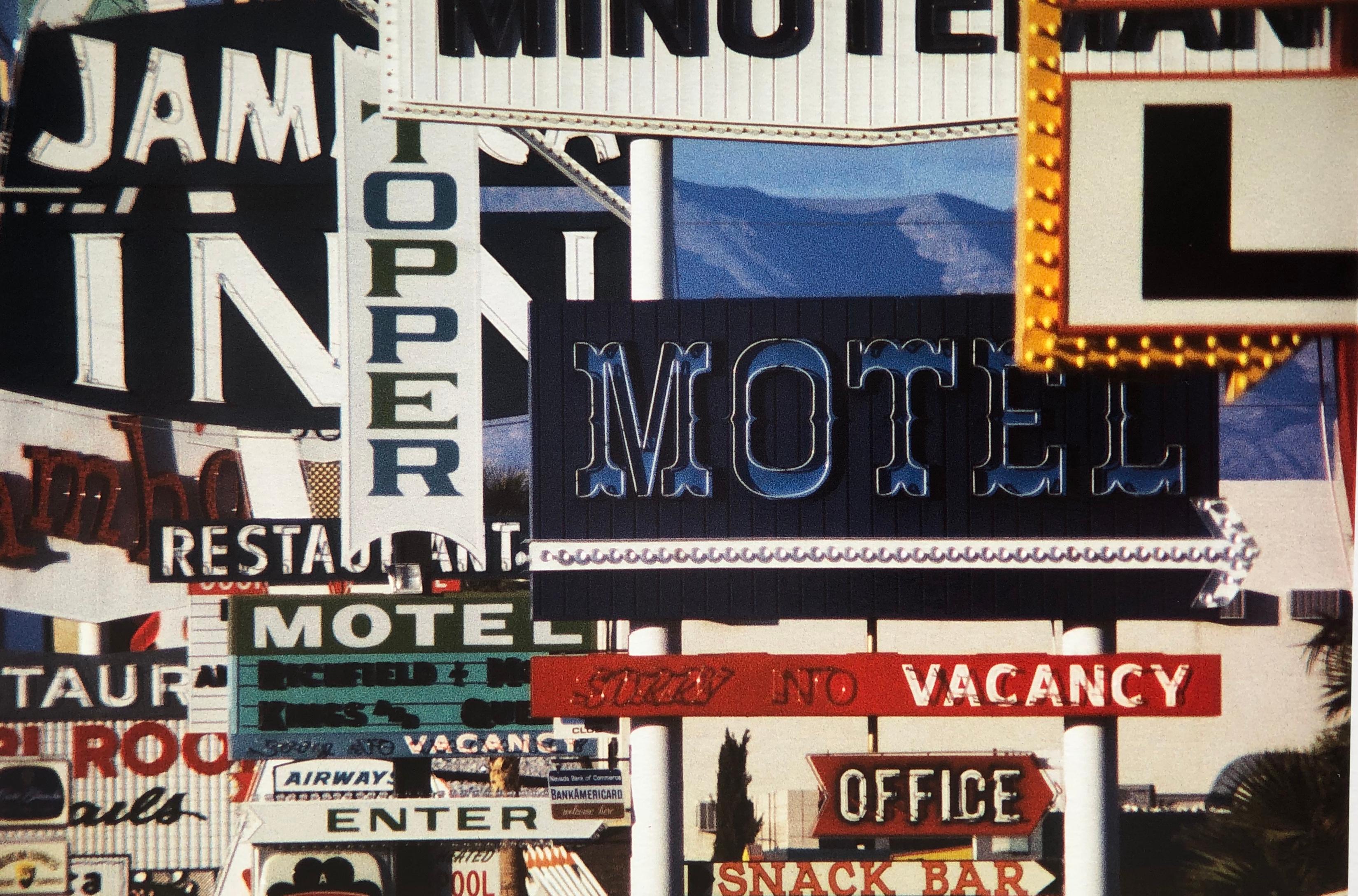 Vegas, Hotelschilder, Hommage an Mondrian, Farbstraßenfotografie von Art Shay