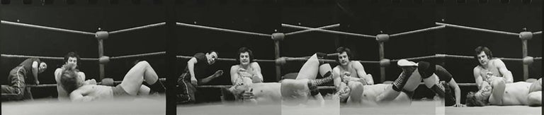 Art Shay Black and White Photograph - Wrestling Action, 1975, Black & White Photo, Multiple Frames, Framed & Signed