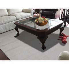 Art Silk Hand-Loomed Tone on Tone Oriental Rug