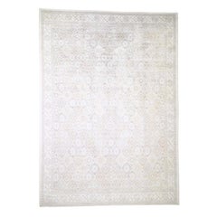 Art Silk Khotan Design Hand Knotted Oriental Rug