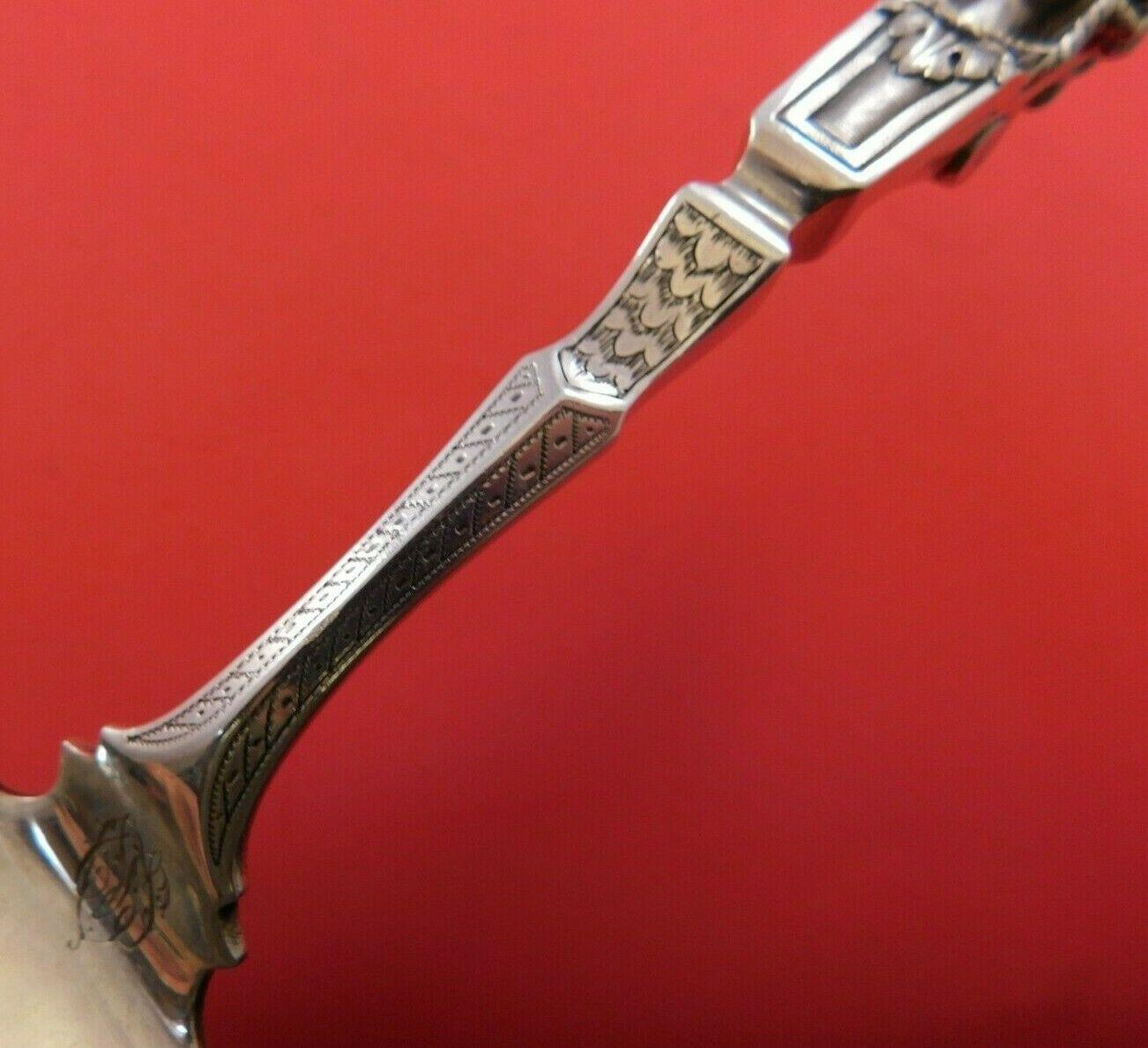 Sterling Silver Art Silver c. 1860-1883 by Braverman and Levy Coin Silver Fish Server 3-D Woman