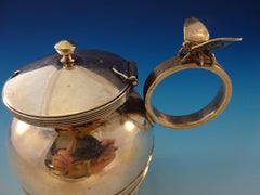 Art Silver Sterling by Gorham Mustard Pot with 3D Butterflies Aesthetic