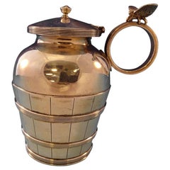 Art Silver Sterling by Gorham Mustard Pot with 3D Butterflies Aesthetic