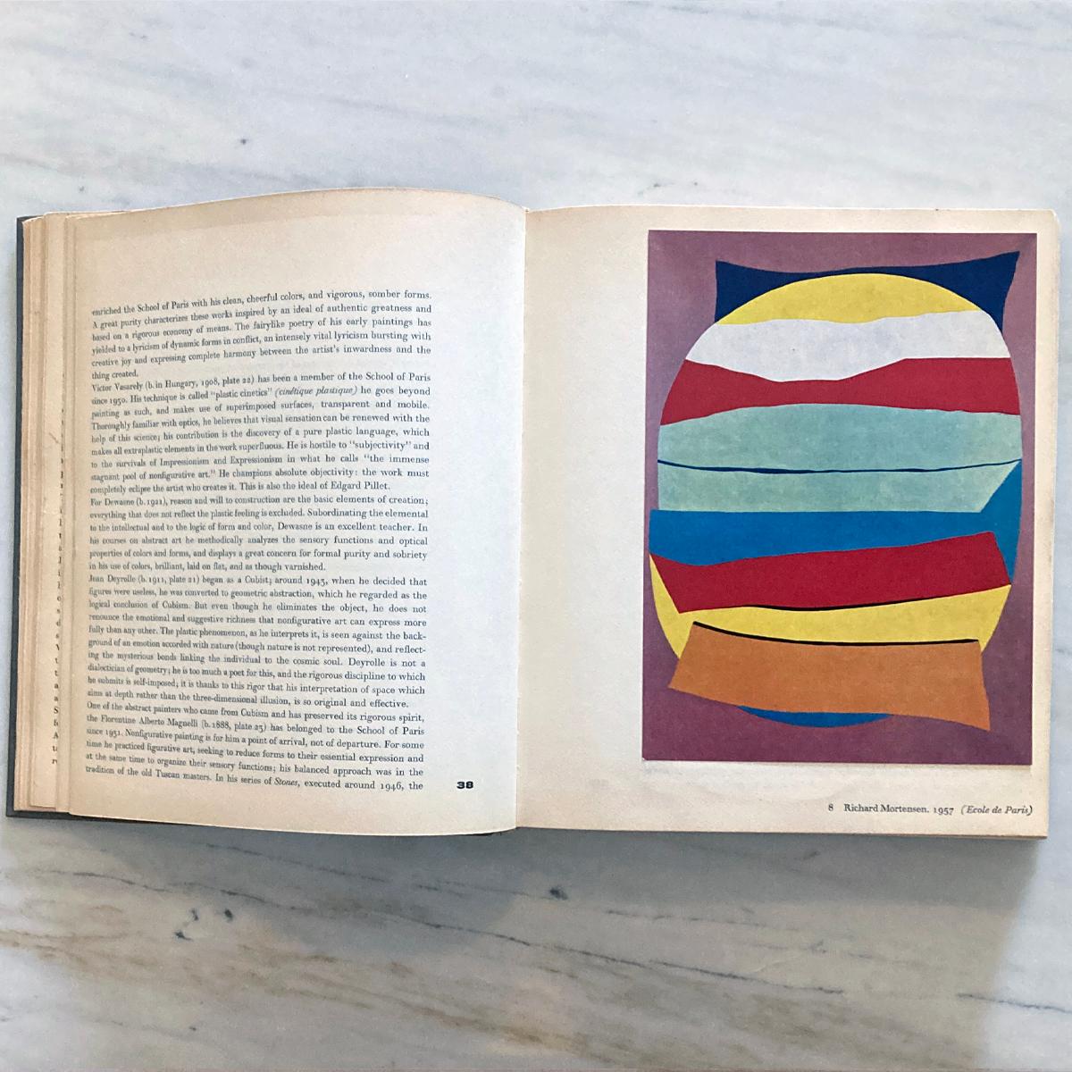20th Century Art Since 1945 Book, By Marcel Brion, New York, Abrams, 1958 For Sale