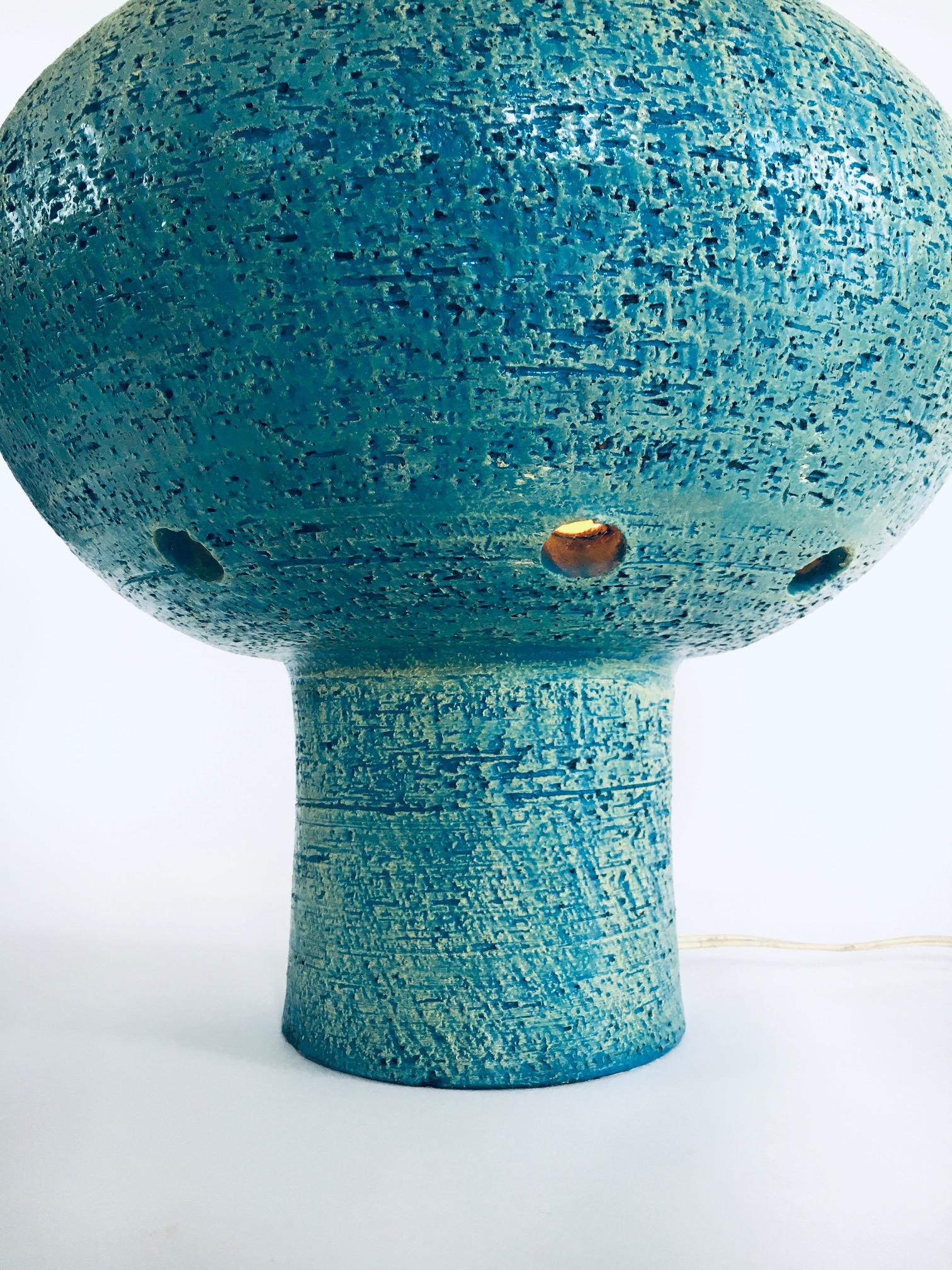 Lampe de table champignon en céramique Art Studio Pottery, Pays-Bas, années 1960 en vente 10