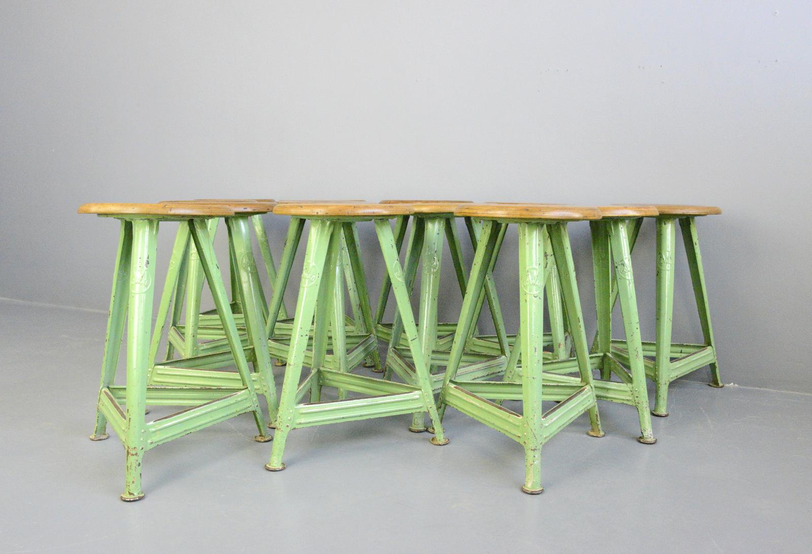 Bauhaus Art Studio Stools by Rowac, Circa 1930s