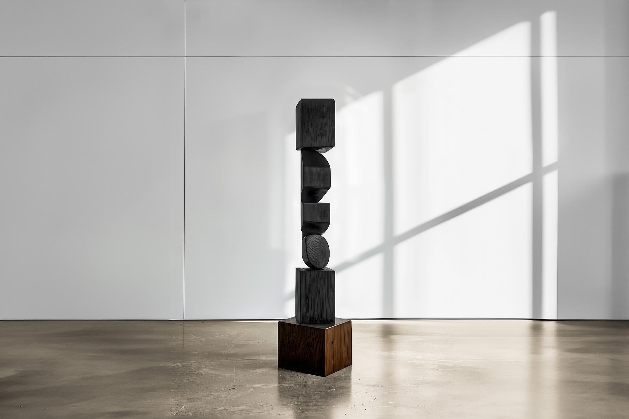 Mid-Century Modern Art Table Unseen Force #48: Solid Oak by Joel Escalona, Elegance Defined For Sale