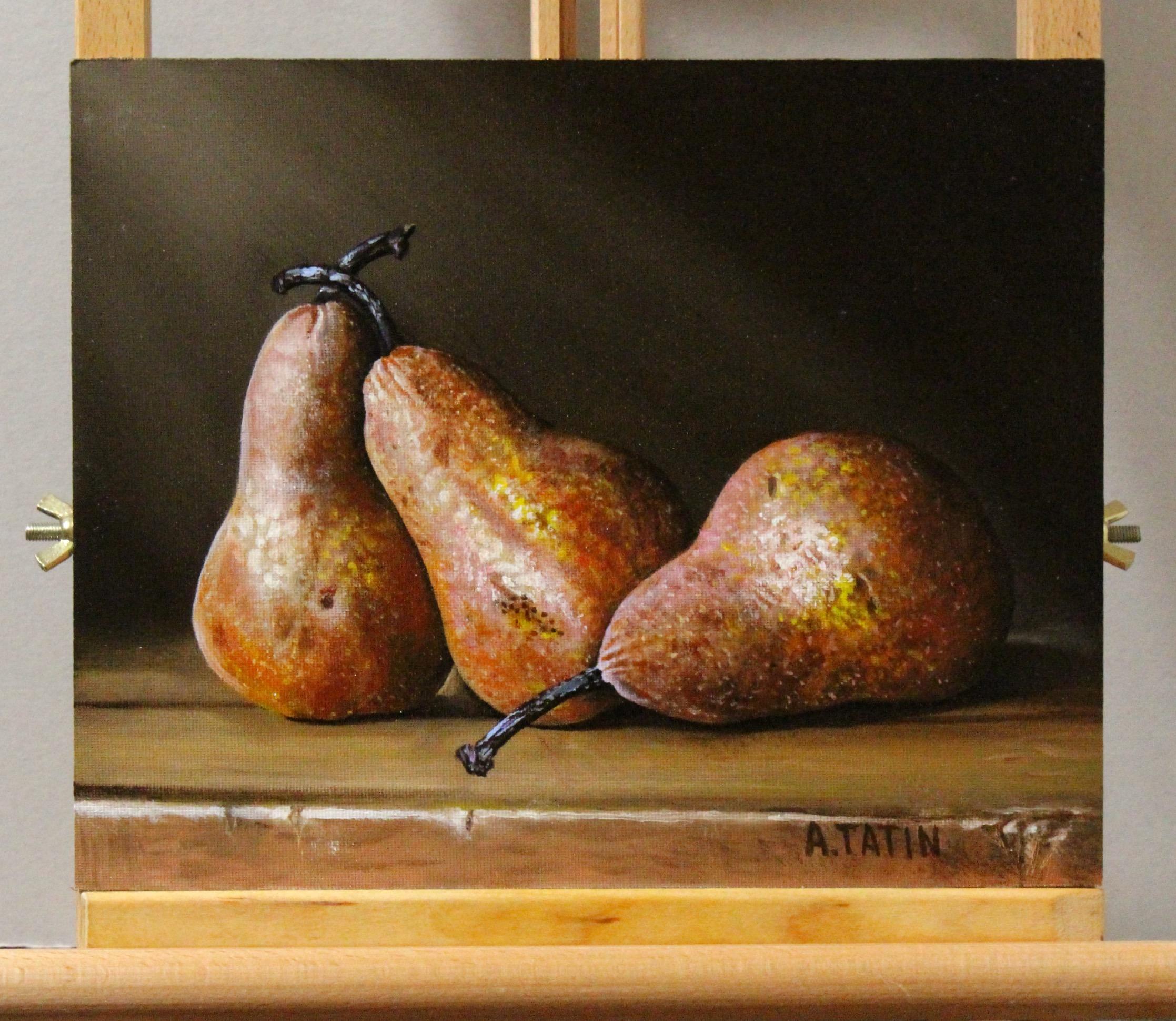Braune Birnen, Ölgemälde (Zeitgenössisch), Painting, von Art Tatin