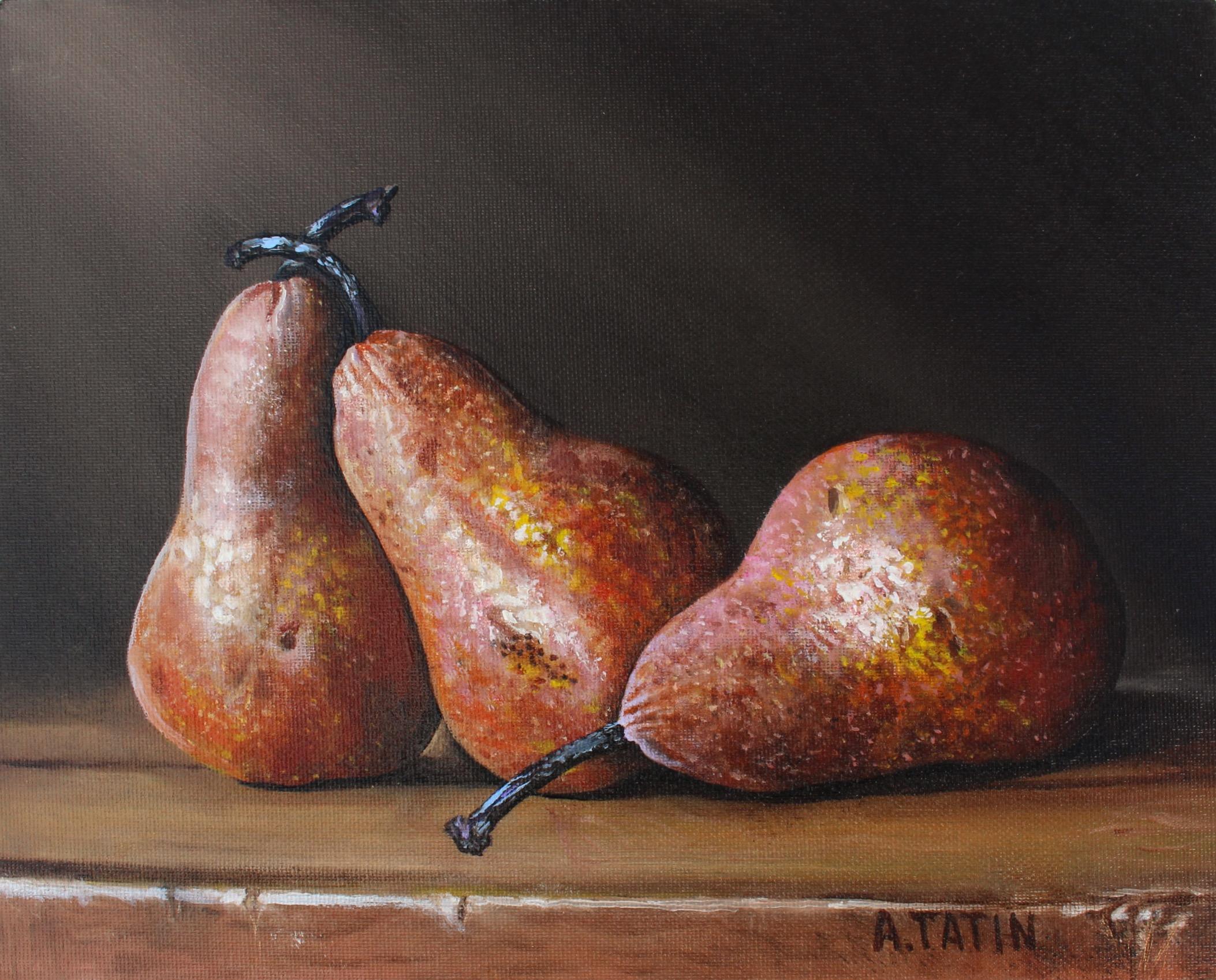 Brown Pears, Oil Painting