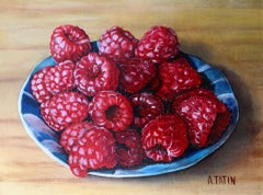 Used Raspberries, Oil Painting