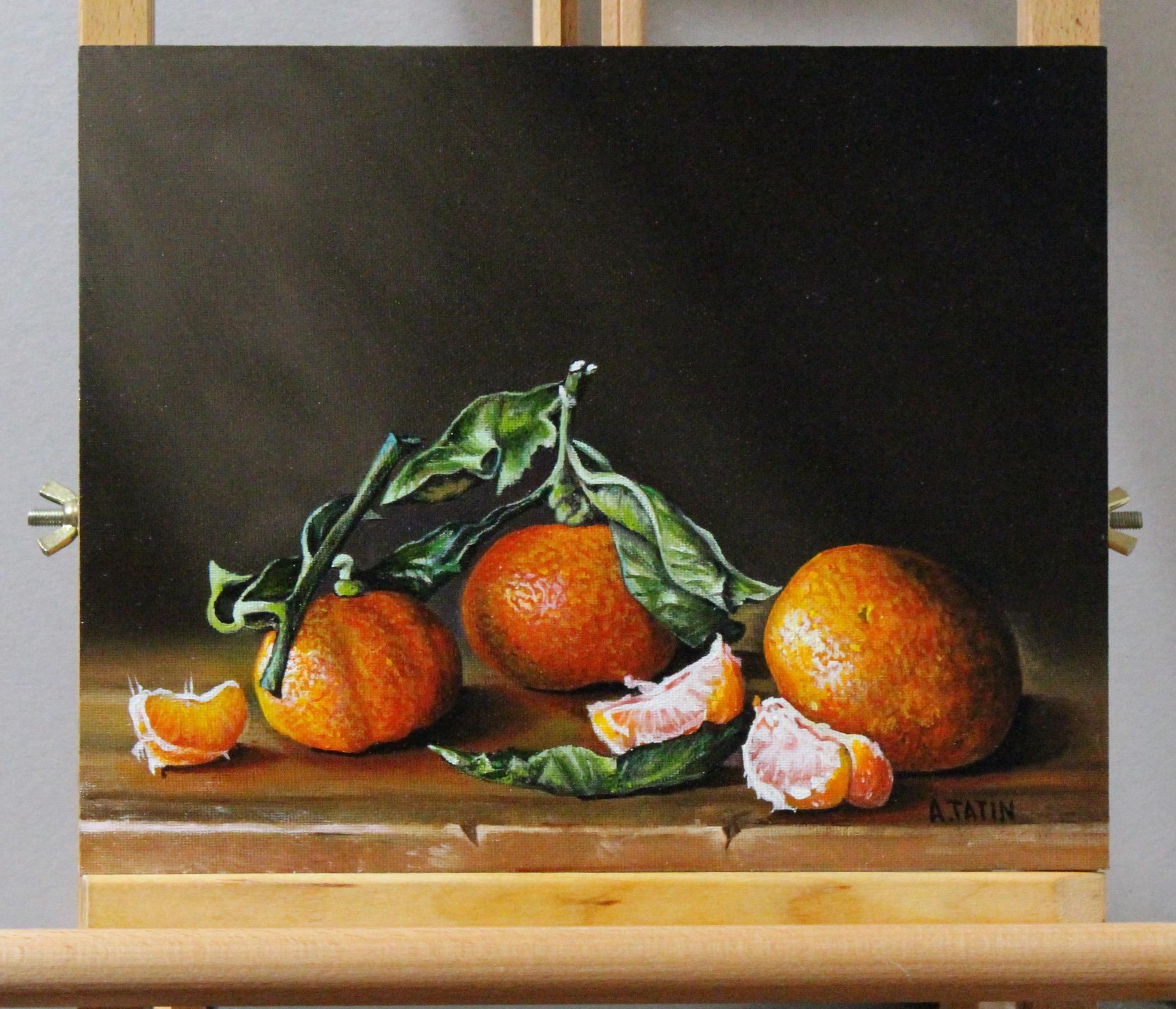 mandarines de Satsuma, peinture à l'huile - Contemporain Painting par Art Tatin