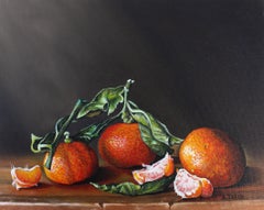 mandarines de Satsuma, peinture à l'huile